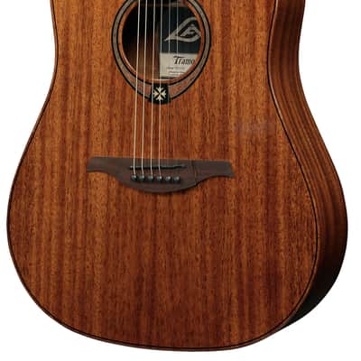 LAG T98DCE Tramontane Dreadnought Elektro-Akustikgitarre natur hochglanz image 2