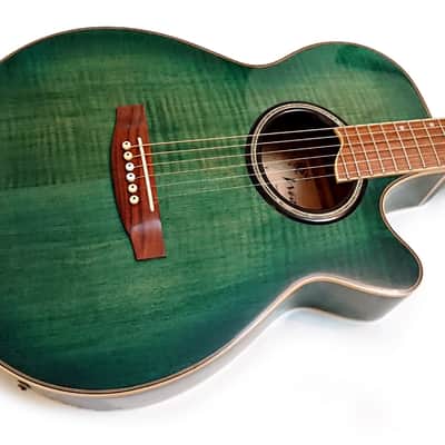 Westfield Electro Acoustic Guitar TF656P Trans Green Burst 2003 image 1