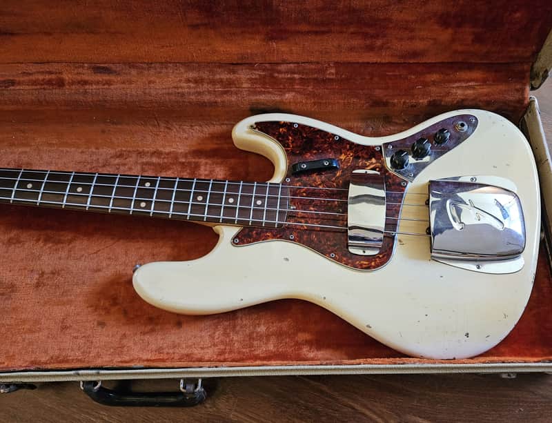 Fender Jazz Bass 1964 Olympic White w/ Original Case image 1