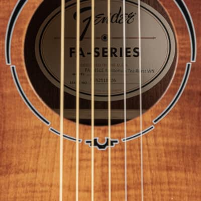 Fender FA-345CE Auditorium with Electronics and Indian Laurel Fretboard 3-Tone Tea Burst image 13