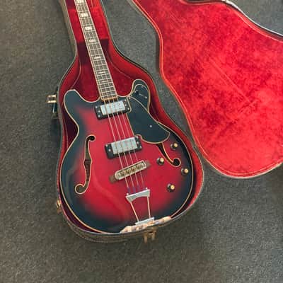 Univox Hollowbody bass 30.5” scale 60’s - Sunburst image 15