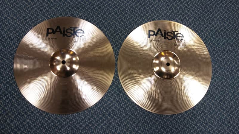 Paiste 201 Bronze 14" hi hats (PAIR) Brilliant image 1