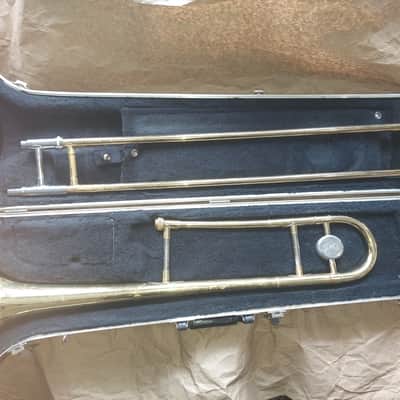 Bach TB300 Tenor Trombone, USA, Brass, Good Condition, with acceptable case image 1
