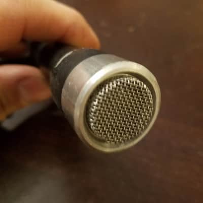 Wollensak 3M small Japan hand mic late 1960s - black metal and chrome image 7