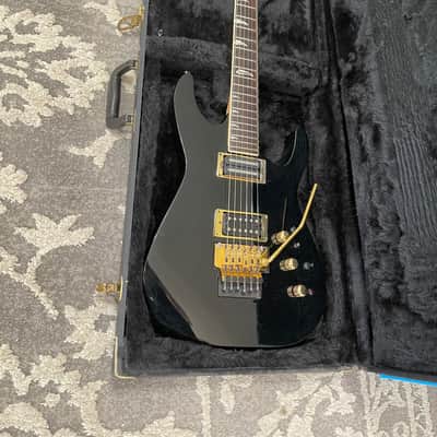 Kramer Sustainer USA Vintage 1986/1987 Black/Gold Floyd Rose, OHSC, Grover tuners excellent guitar. image 6