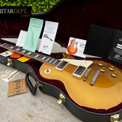 ♚CLEAN♚2009 Gibson CUSTOM SHOP R7 ♚ 1957 Les Paul GOLDTOP ♚ Very Dark Board !♚ VOS ♚57 image 3