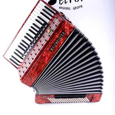 German Made Top Piano Accordion Weltmeister Serino - 120 bass, 16 registers (11 + 5 switches) + Shoulder Straps & Hard Case ~ LMMH - Video image 14