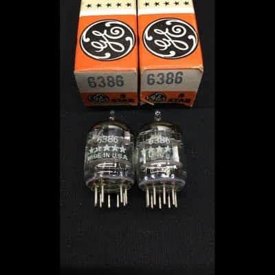 NOS NIB MATCHED PAIR GE 6386 5 Star 3 Mica FAIRCHILD VACUUM TUBES Tested 10.9865 image 1