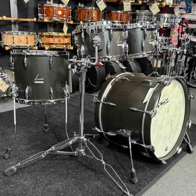 SONOR Vintage Series 4-Piece 10/12/14/20 Drum Kit Set in Black Onyx with SKB Soft Cases image 4