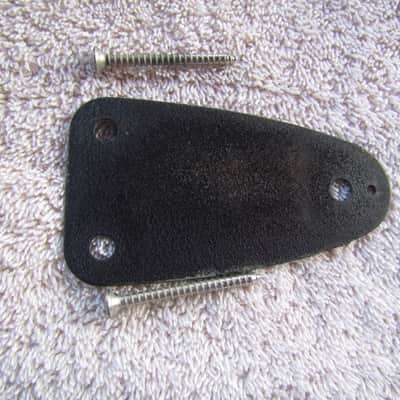 1985 G & L Neck Plate With Original Screws Excellent Condition Vintage G&L Neck Plate W/ Screws Black image 2