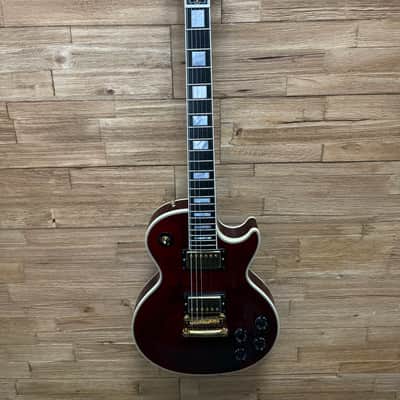 Gibson Les Paul Custom Premium Plus Guitar - USA- 1999 - Wine Red flame top w/OHSC image 2