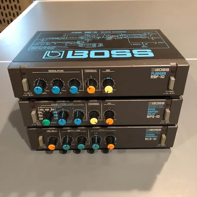 Boss RBF-10, RPS-10, RCE-10 Micro Rack Effects Package 80s imagen 1