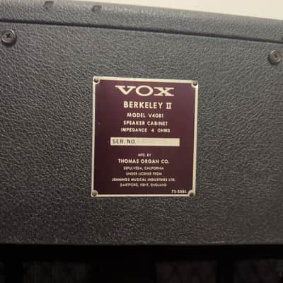 Vox Berkeley II 2x10” with Trolley 1960s - Unloaded image 6