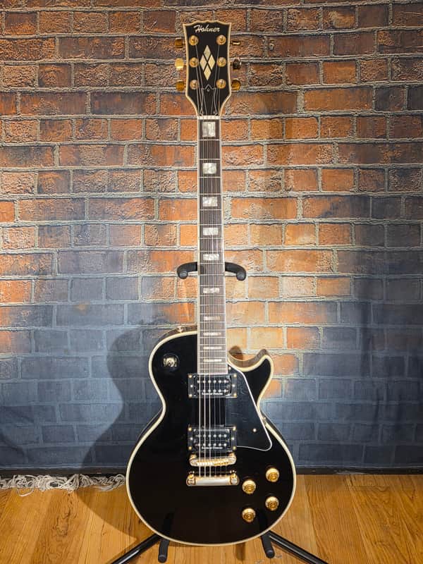 Vintage 1970s Hohner LP Copy Black image 1