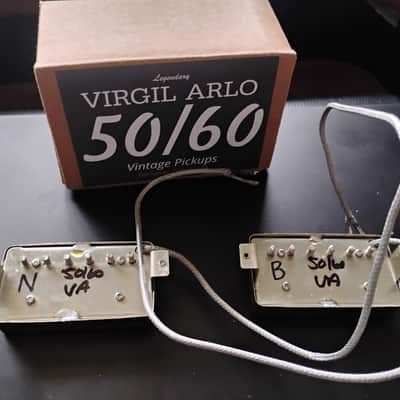 Virgil Arlo 50/60 PAF Humbucker pickup set, Limited Edition, Handwound, New Old Stock Black Label Never used, as new; Trades welcome! Boutique pickups - luthier parts for project 1950s/1960s No longer available! image 2