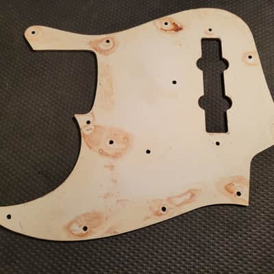 Vintage 1970-1973 Fender Jazz Bass Pickguard - White 3-Ply - 1971 1972 1970s 70s J image 2