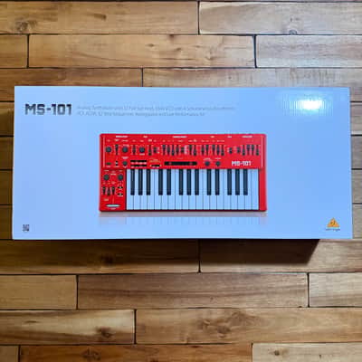PRE-LAWSUIT Behringer MS-101 Analog Synthesizer - Red image 2
