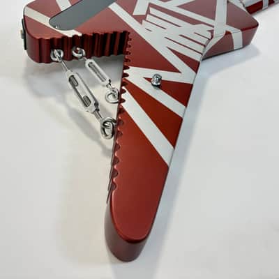 EVH Shark 2019 Burgundy/Silver Stripes image 20