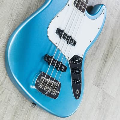 G&L Tribute JB 4-String Electric Bass Brazilian Cherry Board Lake Placid Blue image 2