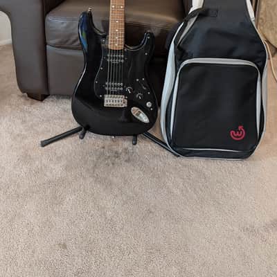 Fender Squire Detonator Strat-RARE!!  Early 2000's? - Black image 1