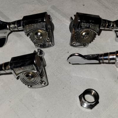 Grover Wavy Bass guitar tuners 1970 Chrome Gibson, Rickenbacker, Warwick image 1