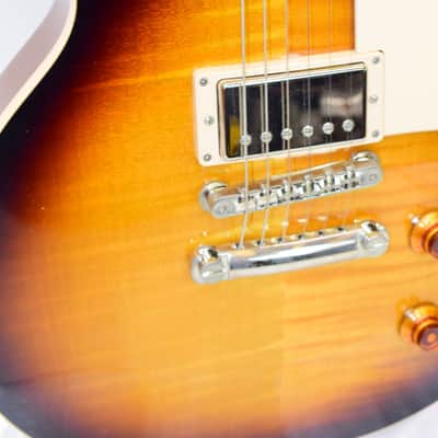 2019 Gibson Les Paul Traditional Electric Guitar, Tobacco Burst w/ Case image 5