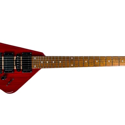 Spade Red Clear With Floating Tremolo HSH Pickups Coil Split & Stiletto Case image 1