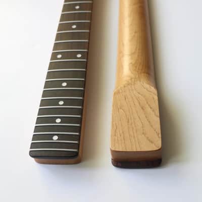 DIY Nitro selesai Maple panggang TL leher gitar dengan Fingerboard Rosewood dan 42mm kacang tulang image 5