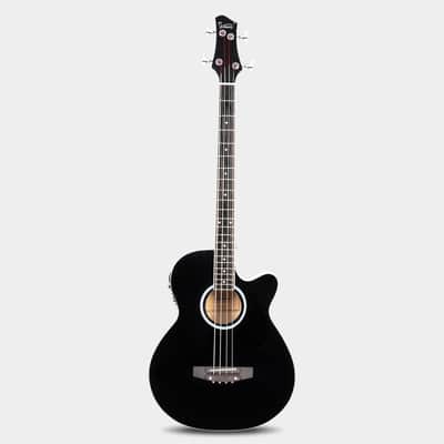 Glarry GMB101 4 string Electric Acoustic Bass Guitar w/ 4-Band Equalizer EQ-7545R 2020s - Black image 17