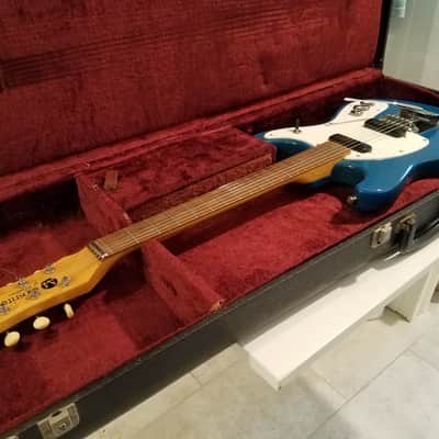 Mosrite Ventures II Slab Body Guitar Serial #B022 1965 Blue image 15