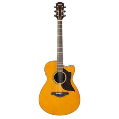 Yamaha AC1R Small Body Cutaway Acoustic Electric Guitar - Vintage Natural image 2