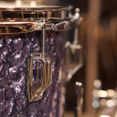 Rogers 12/14/18/5x14" Cleveland (Reissue) Drum Set - Purple Diamond Pearl image 11