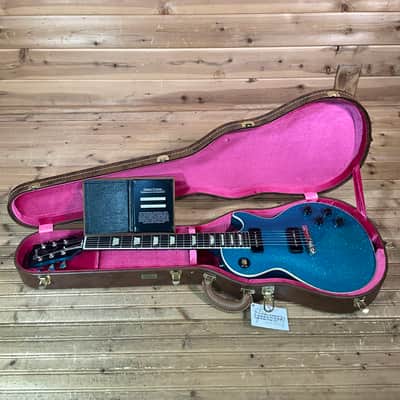 Gibson Custom 1954 Les Paul Standard Electric Guitar - Kamen Blue Shift Sparkle image 7