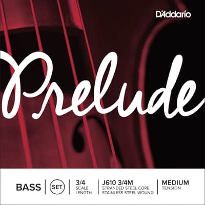 D'Addario Prelude Bass String Set 3/4 Scale Medium Tension image 1