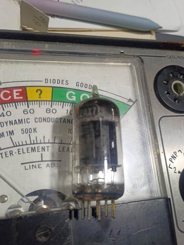 RCA USA 12ax7 /ECC83 gray plate preamp tube USA 1958  - Glad image 1