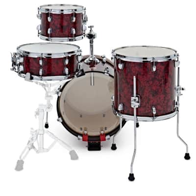 Premier Heritage 4 Pc Drum Kit Set w/ 16" Bass - Burgundy Red Pearl image 2