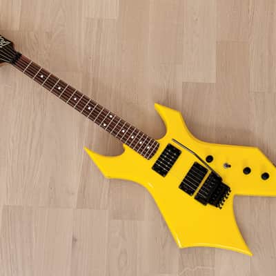 1980s BC Rich Warlock Vintage Electric Guitar Yellow, USA-Made w/ Dimarzio Super Distortions image 9