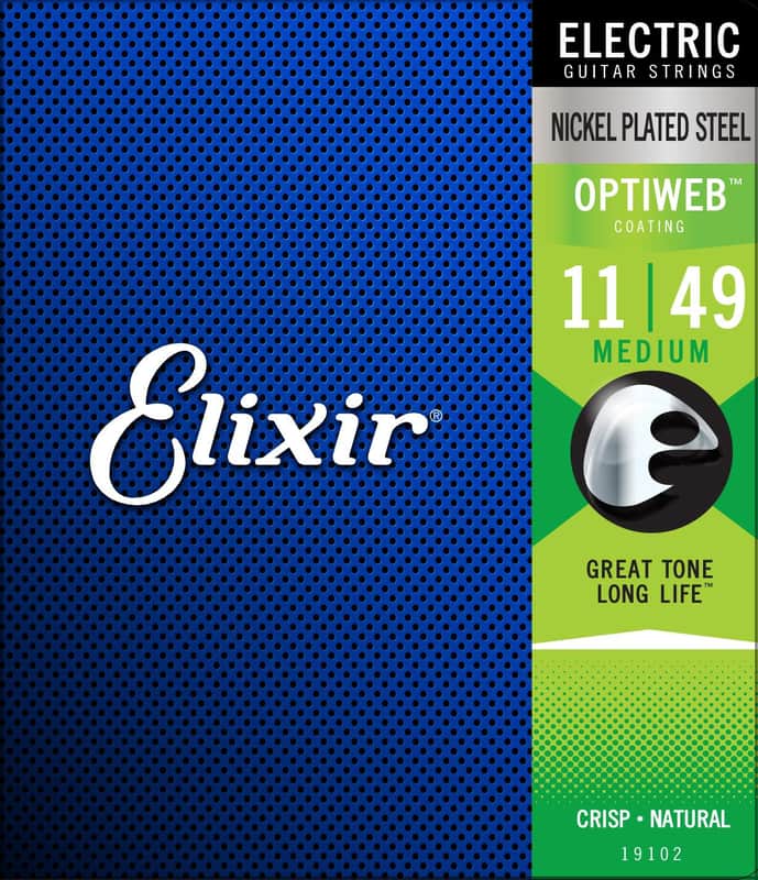 Elixir Optiweb Electric Guitar Strings, Medium 11-49 image 1