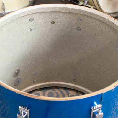 1970s Ludwig 14x26 12x15 16x18 Blue Silk Drum Kit image 16