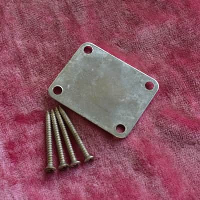 Vintage 1964 Fender PRE-CBS Stratocaster L-series Neckplate w/ Screws Telecaster Strat Tele P-BASS image 5