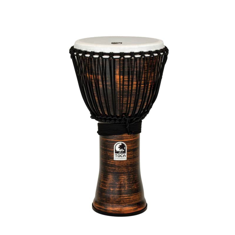 Toca Percussion Freestyle II Djembe TF2DJ-12SC 12", Rope, Spun Copper - Djembe image 1