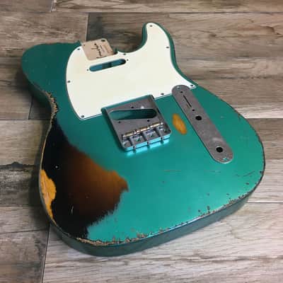 Made to Order - FRANCHIN Mars guitar body Relic Aged 100% Nitro Lacquer COLOR OVER COLOR (Butterscotch/ Sunburst/ Black/ White/ Blue/ Green/ Yellow/ Red/ Pink/ Burgundy/ Purple/ Gold/ Silver, etc.) Basswood Poplar Telecaster-Tele-T-Style Made in Italy image 16