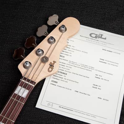 G&L LB-100 Old School Tobacco Rosewood Quarter Sawn neck Block Inlays image 4