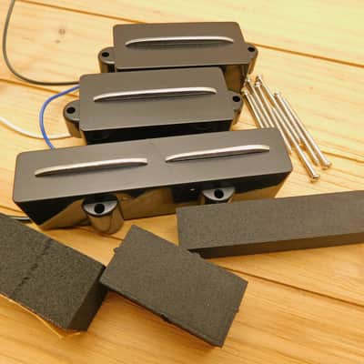 G.M. Split Coil PJ Bass Rail pickups Alnico 5 image 5