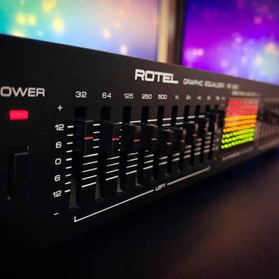 ROTEL RE-830 1982 Black 🔥RaRe🔥 Vintage Stereo Graphic Equalizer image 2