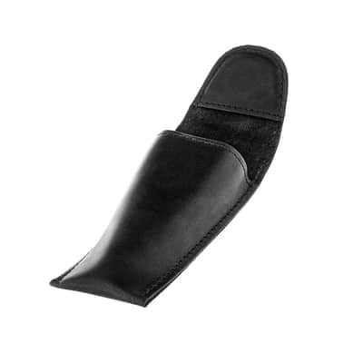 Trumpet Mouthpiece Pouch Leather Crazy Horse Brown. Handmade (Single, Black) image 2