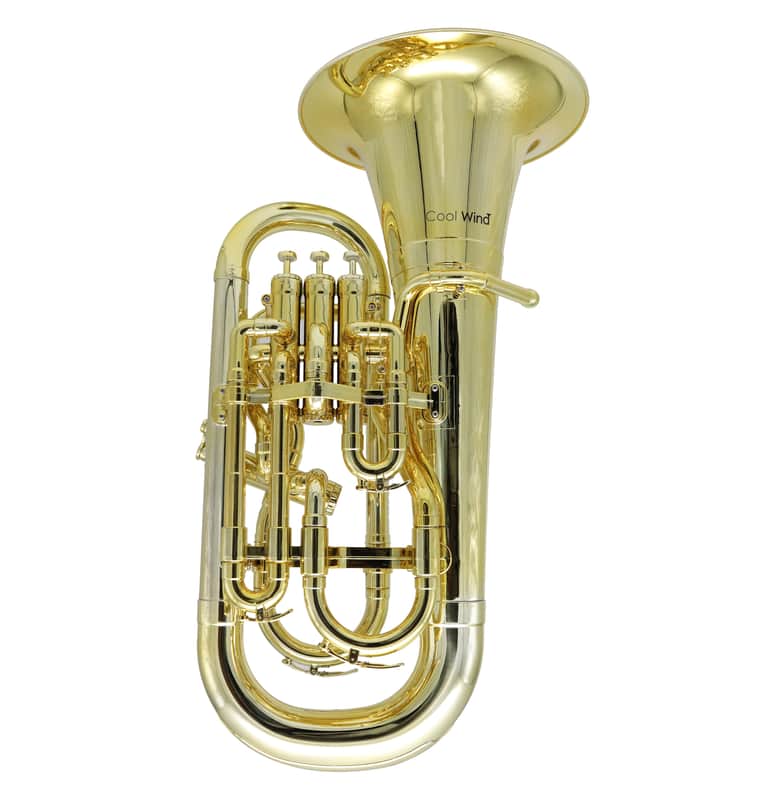 Coolwind CEU-200G gold color ABS plastic Euphonium, super light weight,Bb, 3+1 piston, with bag,mouthpiece image 1