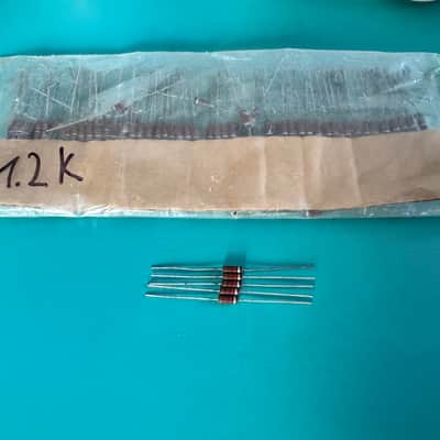 NOS 5x 1.2K 0.5W 1/2W 10% CARBON COMPOSITE COMP RESISTORS FOR TUBE AMP HIFI AMPLIFIER image 4