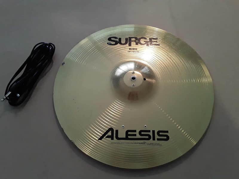 ALESIS SURGE 16" Electronic Ride Cymbal with Cable - Lightly Used & Works Great image 1