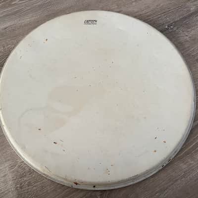 Gretsch 1970s Stop Sign Badge SSB Era Permatone Drum Head 16 Inch Coated Black Ink image 1